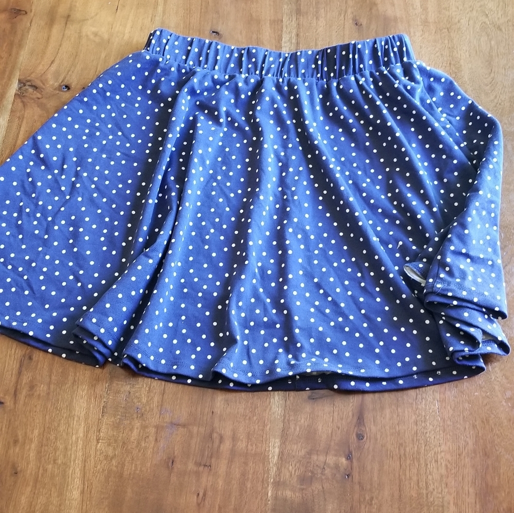 Joe Boxer Blue & white polka dot skirt